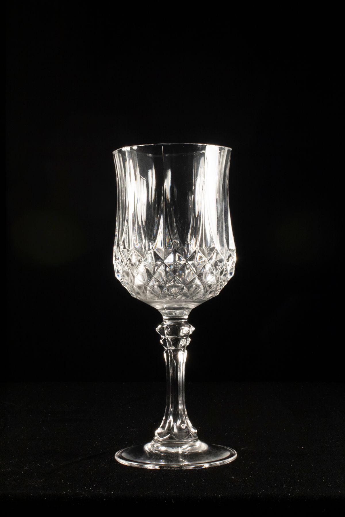 Faceted Stemmed Glass